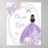 ボホシルバー薄紫花15アニョスカード&ギフト ポスター (正面)