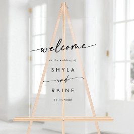 ボホシンプルアモダン澄んクリル結婚の歓迎 アクリルサイン