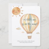 ボホシンプルウェルカムリトルワンシャワー 招待状 (正面)