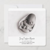 ボホシンプルウェルカムリトルワンベビー 案内状 (裏面)