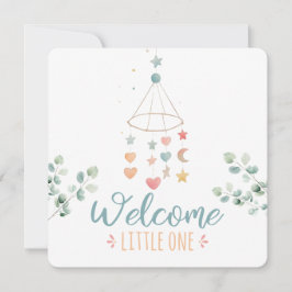 ボホシンプルウェルカムリトルワンベビー 案内状