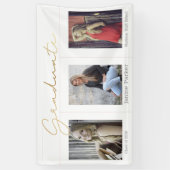 ボホシンプルモダン写真卒業パーティバナー 横断幕 (縦)