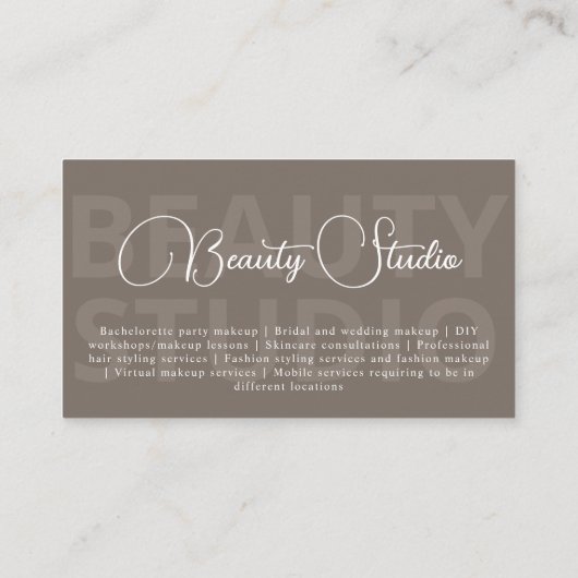 ボホシンプルモダン・ボティシャン・メイクアップアーティスト 名刺 (裏面)