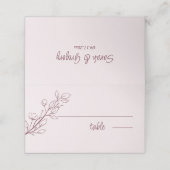 ボホシンプルルビーワイン,折り畳み結婚座席表 プレイスカード (外部開封)