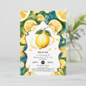 ボホシンプルレモン誕生日 招待状 (スタンド正面)