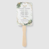 ボホシンプル春の緑と金ゴールドフレーム結婚ズ ハンドファン (裏面)