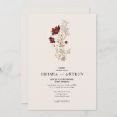 ボホシンプル結婚式招待状 招待状 (正面/裏面)