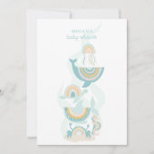 ボホシーアニマルベビーシャワー招待状 招待状 (正面)