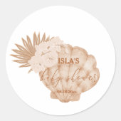 ボホシーシェルベビーシャワー ラウンドシール (正面)