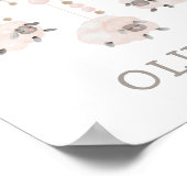 ボホシープモバイル | ソフトニュートラル子供部屋アート ポスター (角)