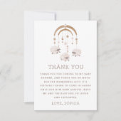 ボホシープモバイル | 中性赤ちゃんシャワーカード サンキューカード (正面)