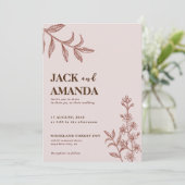 ボホシ素朴ックボヘミアンテーマ結婚式招待状 招待状 (スタンド正面)