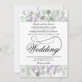 ボホシ素朴ックユーカリ&ラベンダーズ結婚ス 招待状 (正面)