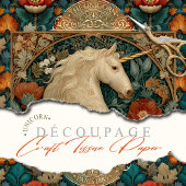 ボホジェードアンド金ゴールドユニコーンフローラアールヌーボー 薄葉紙