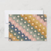 ボホジオメトリックセージ結婚イエローカスタムズ サンキューカード (裏面)