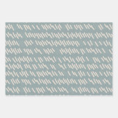 ボホジオメトリックニュートラルおもしろいフローラパステル ラッピングペーパーシート (正面3)