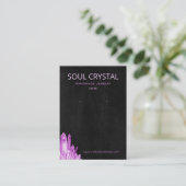 ボホジプシーアメジスト水晶イヤリングホルダーディスプレイ 名刺 (スタンド正面)