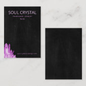 ボホジプシーアメジスト水晶イヤリングホルダーディスプレイ 名刺 (正面/裏面)