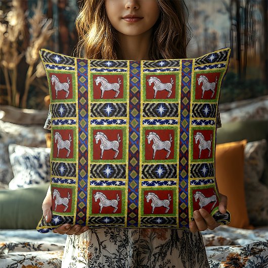 ボホジプシーフォークアートコロニアルホリデイコテージ クッション