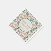 ボホジャングルサファリベイビーシャワー スタンダードカクテルナプキン (角)