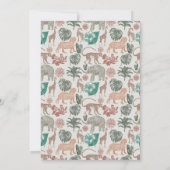 ボホジャングルサファリベイビーシャワー 招待状 (裏面)