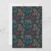 ボホジャングルサファリボーイ赤ちゃんシャワー招待状 招待状 (裏面)