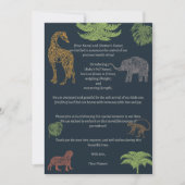 ボホジャングルサファリ男の赤ちゃん誕生のお知らせ 招待状 (正面)