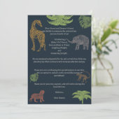 ボホジャングルサファリ男の赤ちゃん誕生のお知らせ 招待状 (スタンド正面)