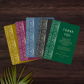 ボホジャングルビーチ結婚式サンキューカード 箔招待状