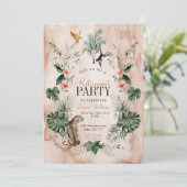 ボホジャングルリタイアメントパーティー水彩 招待状 (スタンド正面)