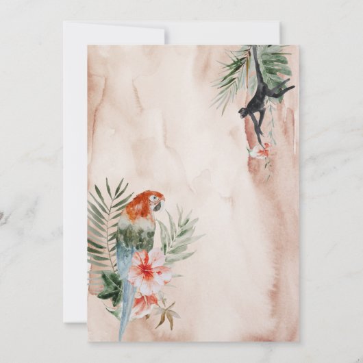 ボホジャングルリタイアメントパーティー水彩 招待状 (裏面)