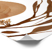 ボホジャングルリーフボタニカルアートシンプルスタイルモダン ポスター (角)