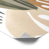 ボホジャングルリーフボタニカルアートシンプルスタイルモダン ポスター (角)