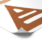 ボホジャングルリーフボタニカルアートシンプルスタイルモダン ポスター (角)