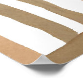 ボホジャングルリーフボタニカルアートシンプルスタイルモダン ポスター (角)