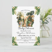 ボホジャングル動物の赤ちゃんシャワー 招待状 (スタンド正面)