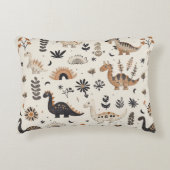 ボホジャングル恐竜のパターン アクセントクッション (正面)