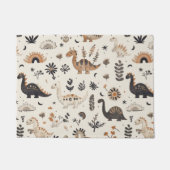ボホジャングル恐竜のパターン ドアマット (正面)