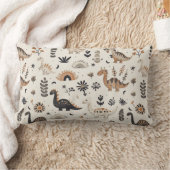 ボホジャングル恐竜のパターン ランバークッション (ブランケット)