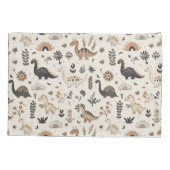 ボホジャングル恐竜のパターン 枕カバー (裏面)