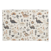 ボホジャングル恐竜のパターン 枕カバー (正面)