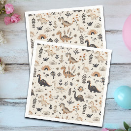 ボホジャングル恐竜パターン誕生日 スタンダードカクテルナプキン