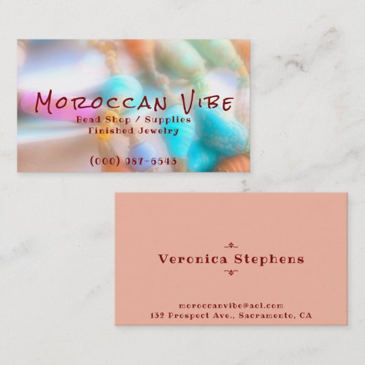 ボホジュエリーアーティスト名刺 名刺 (正面/裏面)