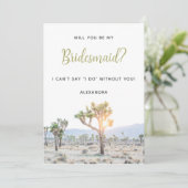 ボホジョシュアツリー　あなたは私のブライズメイドになってくれる？ 招待状 (スタンド正面)