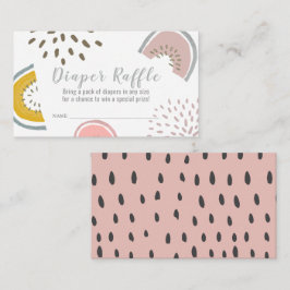 ボホスイカ赤ちゃんシャワーおむつラッフル エンクロージャーカード