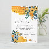 ボホスイートハニービーフローラベビーシャワー サンキューカード (スタンド正面)
