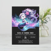 ボホスイートマーメイド誕生日 招待状 (スタンド正面)