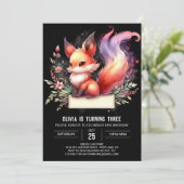 ボホスウィートキツネ誕生日デジタル 招待状 (スタンド正面)