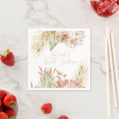 ボホスウィート16誕生日ドライフラワー スタンダードカクテルナプキン (インサイチュ)