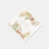 ボホスウィート16誕生日ドライフラワー スタンダードカクテルナプキン (角)